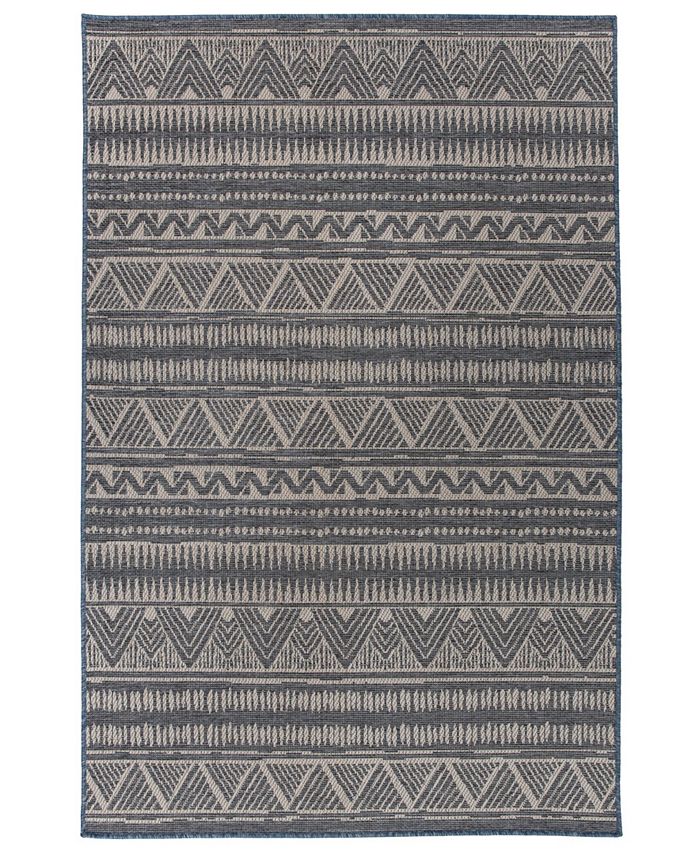 Main Street Rugs Nassau 404 Blue 5' x 7' Outdoor Area Rug Macy's
