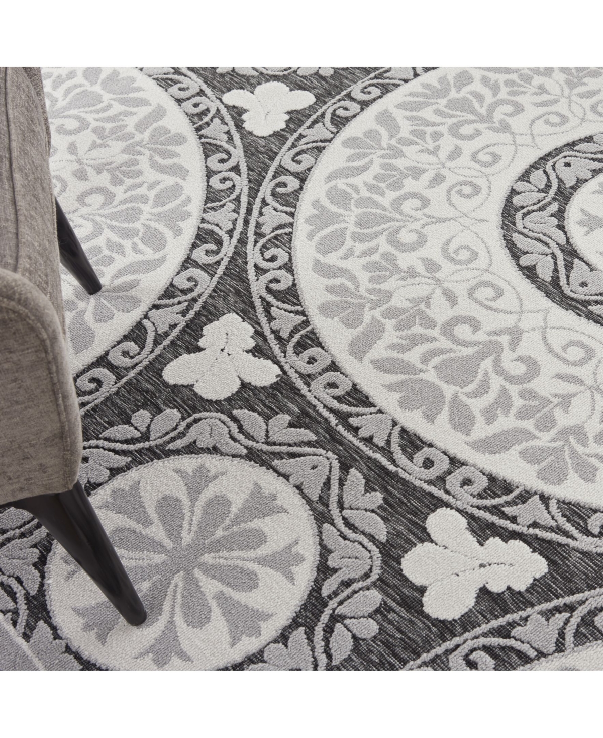 Nourison Home Key Largo KLG03 Gray 8'10" x 11'10" Outdoor Area Rug