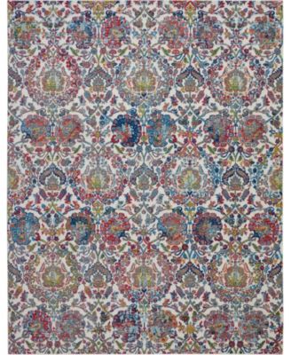 Ankara Global ANR06 Ivory and Blue Rug
