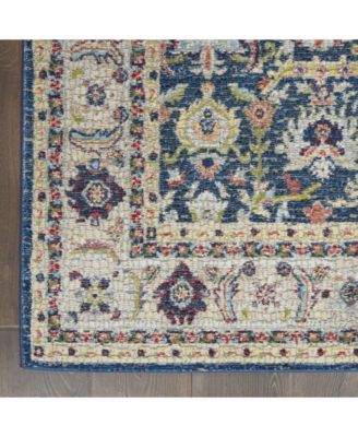 Ankara Global ANR13 Navy and Multi 5'3" x 7'6" Area Rug