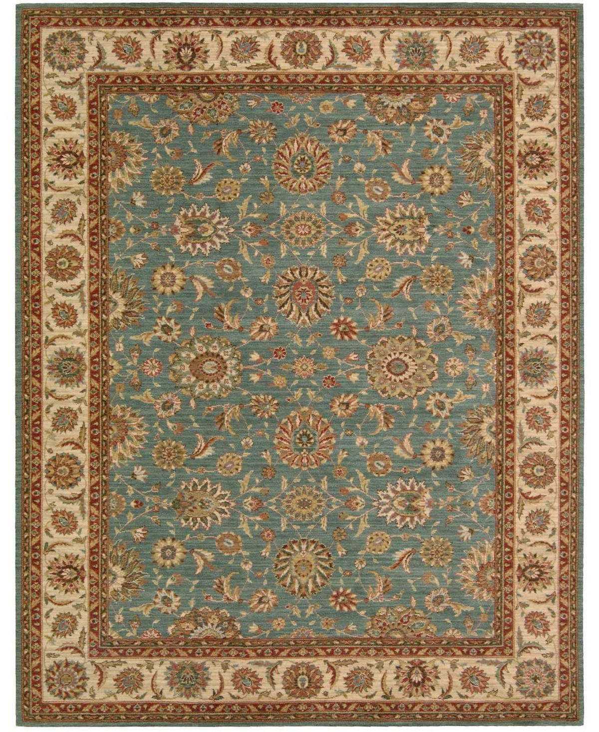 Nourison Home Living Treasures LI05 Aqua 7'6in x 9'6in Area Rug - Aqua