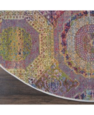 Ankara Global ANR05 Multi 6' Round Rug