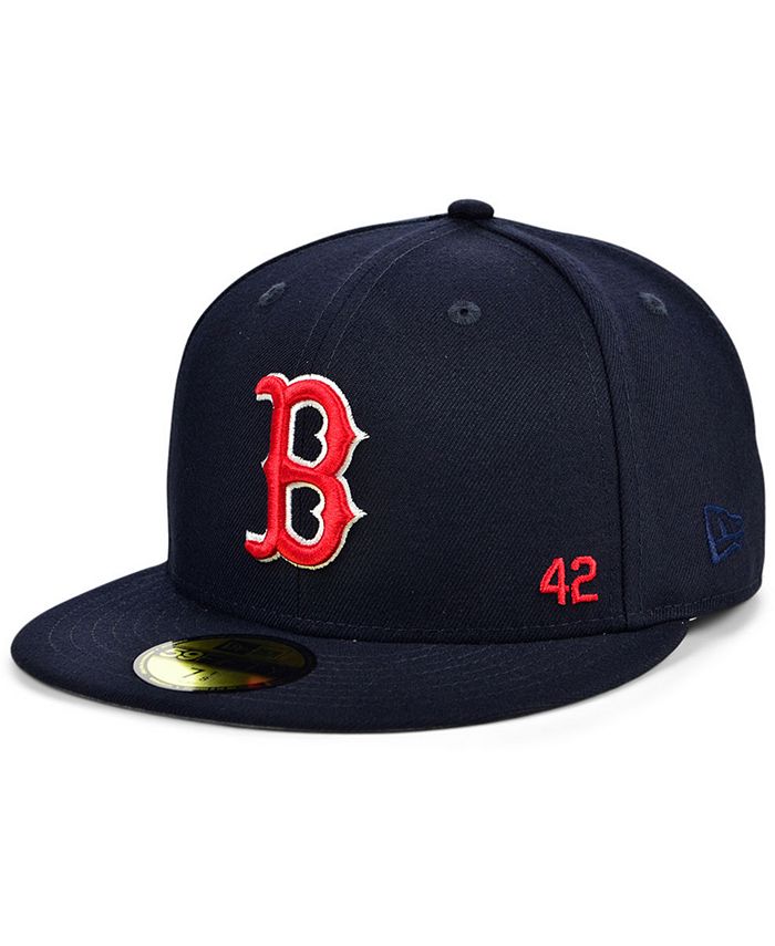 New Era Men's Boston Red Sox Jackie Robinson 50th Patch 59FIFTY-FITTED ...