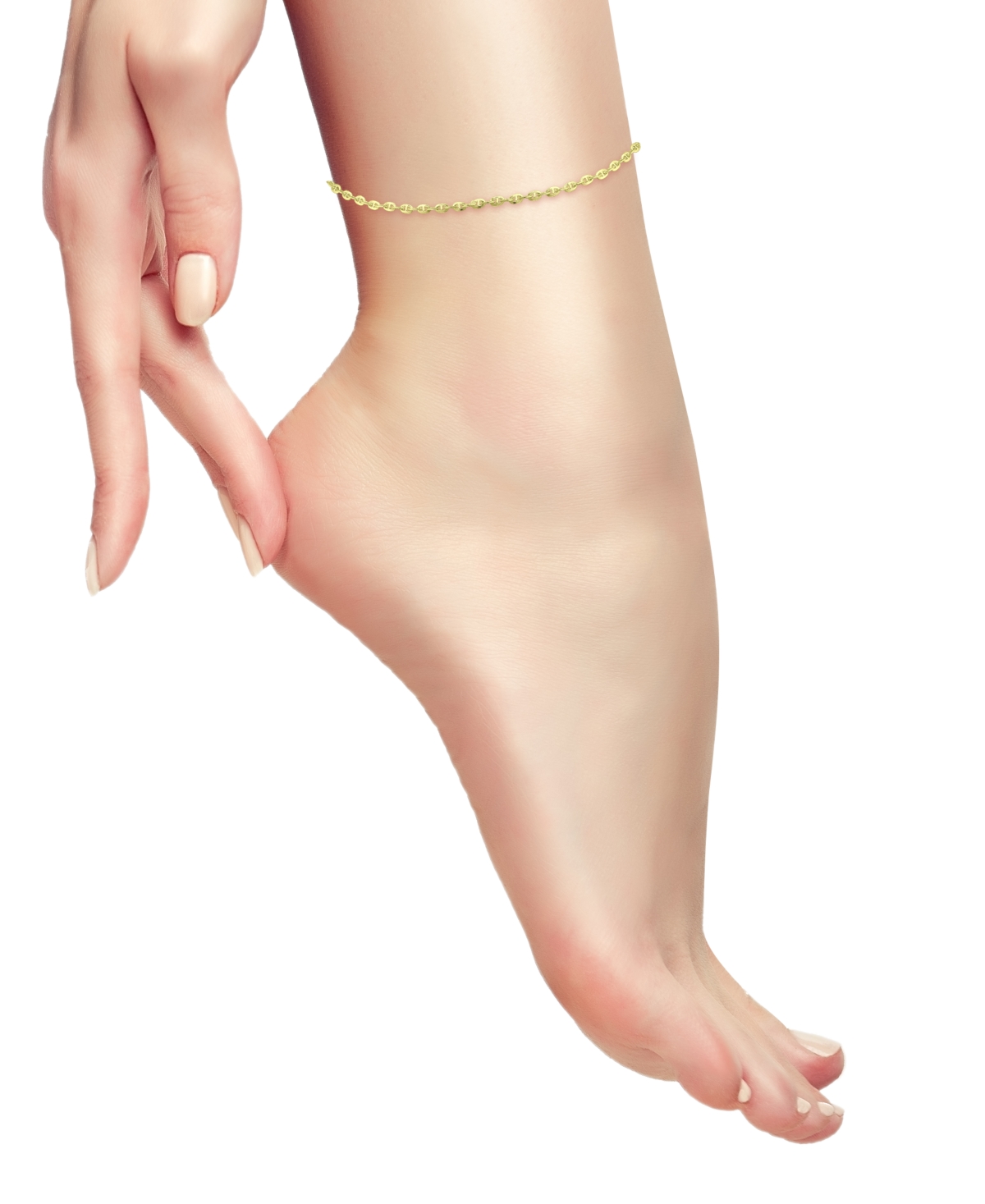 Giani Bernini Mariner Link Ankle Bracelet in Sterling Silver and 18k Created for Macy's - Gold Over Silver