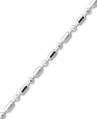 Sterling Silver Necklace, 20" Dot Dash Chain