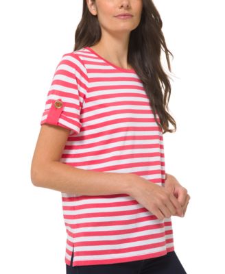 Michael Kors - Striped Roll-Sleeve Shirt