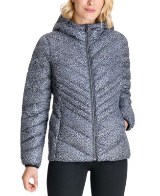 MICHAEL Michael Kors Leopard Hooded Packable Down Puffer Coat, Created ...