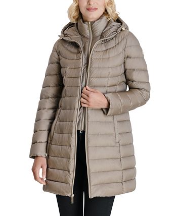 Michael Kors Women's Hooded Packable Down Puffer Coat, Created for Macy ...