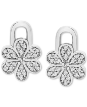 image of Diamond Flower Earring Charms (1/10 ct. t.w.) in Sterling Silver