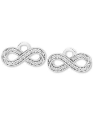 image of Diamond Infinity Earring Charms (1/10 ct. t.w.) in Sterling Silver