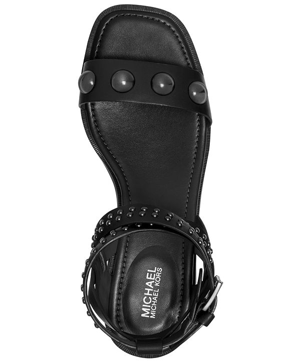 michael kors garner studded burnished leather flatform