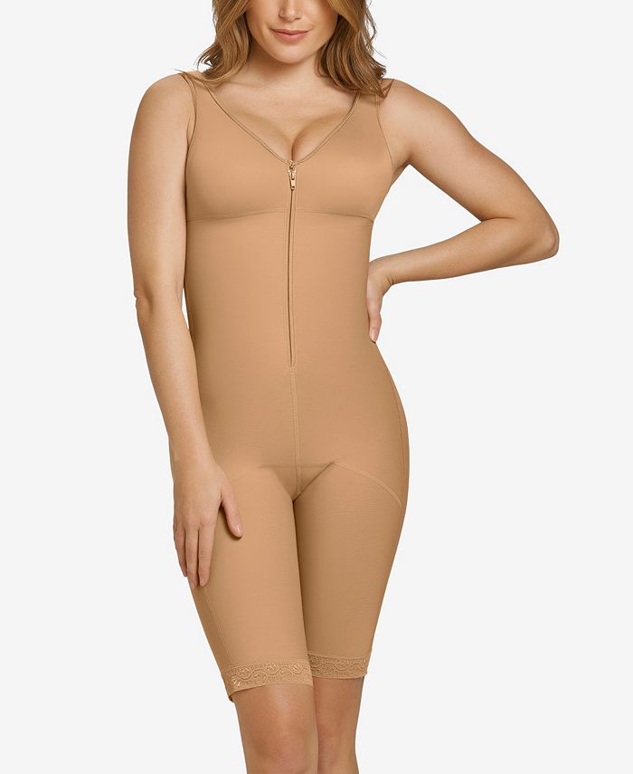 Leonisa Full Body Slimming Zipper Bodysuit Contour Shaper - Macy's