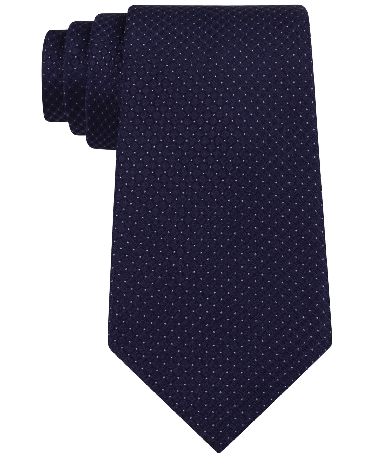 Мужской галстук Calvin Klein Micro Solid Tie, цвет: Тёмно-синий — фото 1