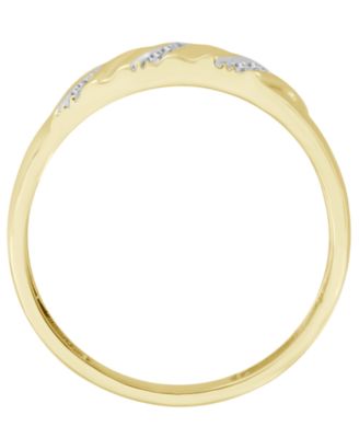 Men's Diamond Accent Band in 10K Yellow Gold