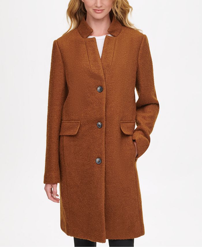 dkny asymmetrical walker coat
