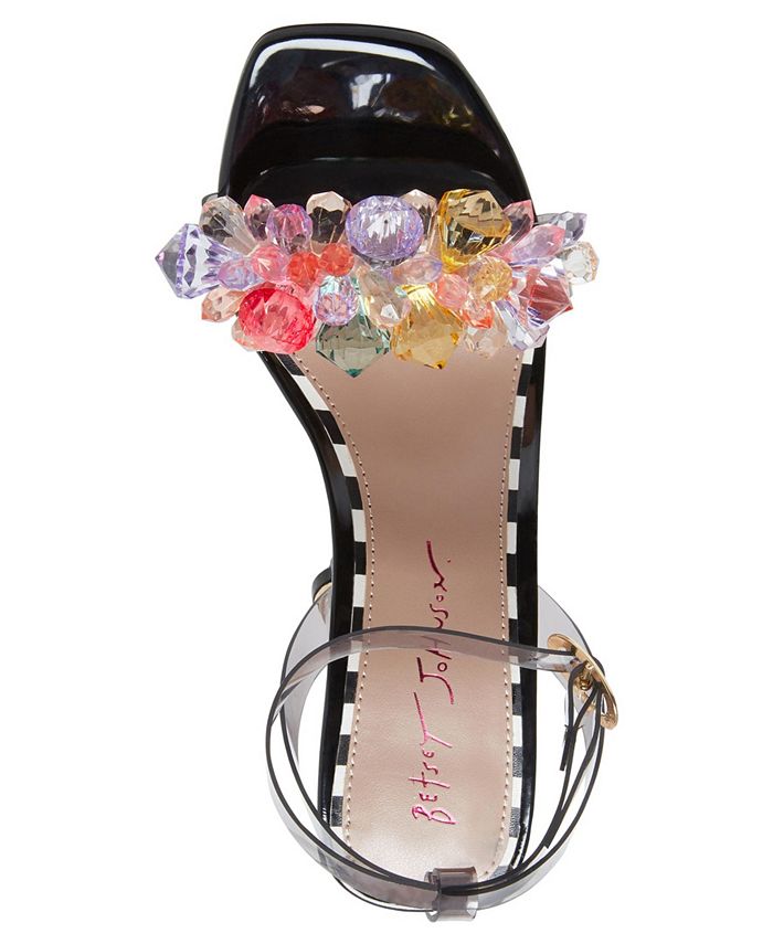 Betsey johnson women's shop brodie block heel sandal