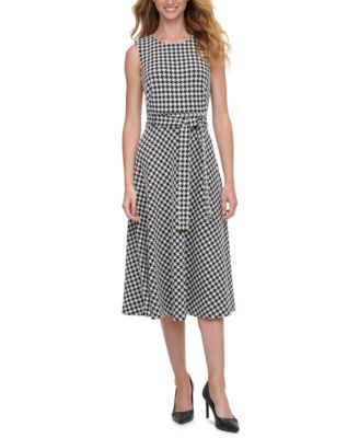 calvin klein houndstooth sheath dress