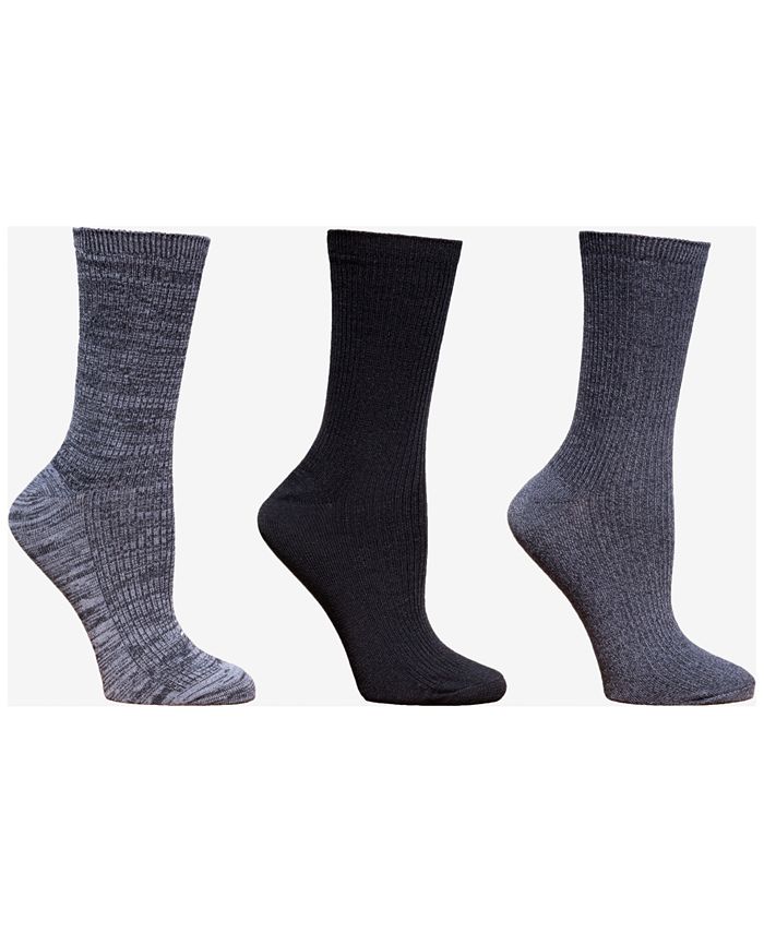Cuddl Duds Women's 3Pk. SpaceDyed Crew Socks Macy's