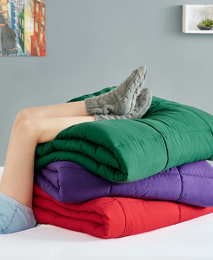 Martha Stewart Collection Down Alternative Solid Comforter, Twin, Created For Macy's & Reviews