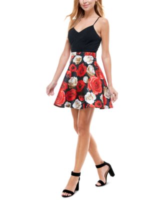 red and black women's dress