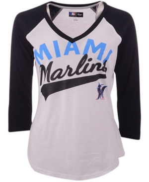 G-iii Sports Women's Miami Marlins Its A Game Raglan T-Shirt