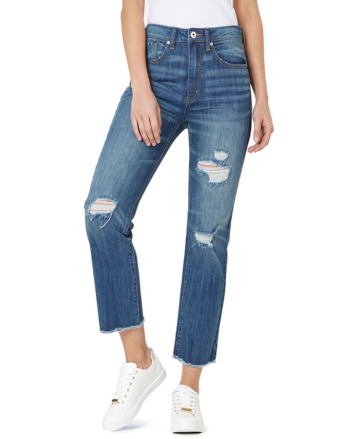 Numero Ripped High Rise Frayed-Hem Denim Jeans - Macy's