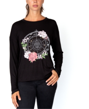 image of Rebellious One Juniors- Floral-Graphic Top
