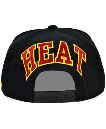 Mitchell & Ness NBA Miami Heat Top Spot Snapback Hat | 2007 Finals Patch | Black, One Size