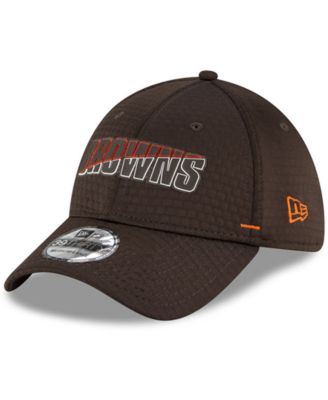 New Era White Cleveland Browns Bandeau d'entraînement officiel Camp