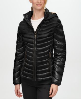 calvin klein hooded down puffer coat