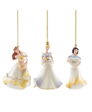 Lenox Kids' Princess 3-piece Mini Ornament Set In Multi And Ivory