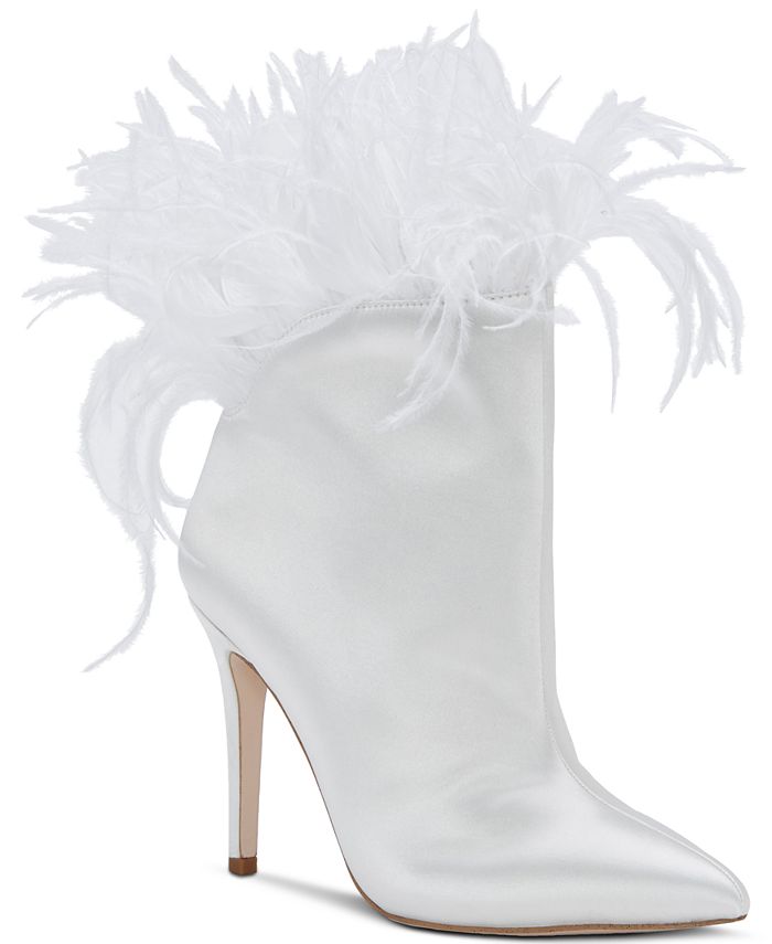 Jessica Simpson Prixey Feather Booties - Macy's
