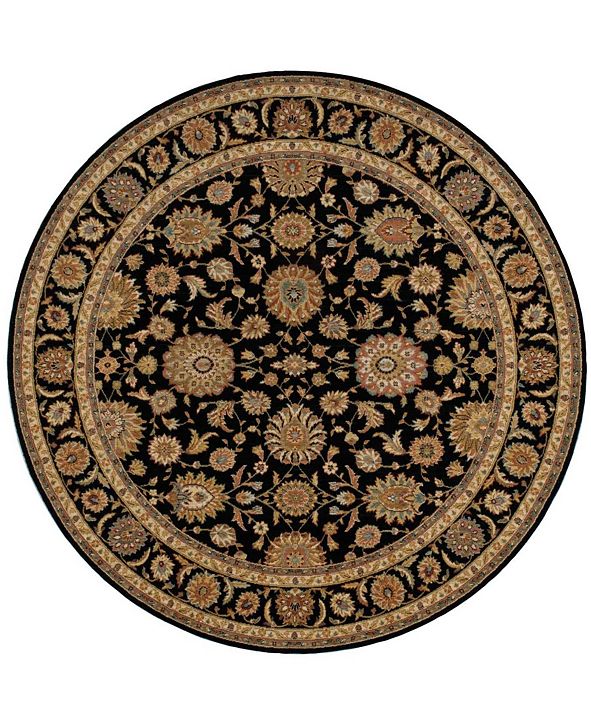 Nourison Living Treasures LI05 Black 7'10" Round Rug ...
