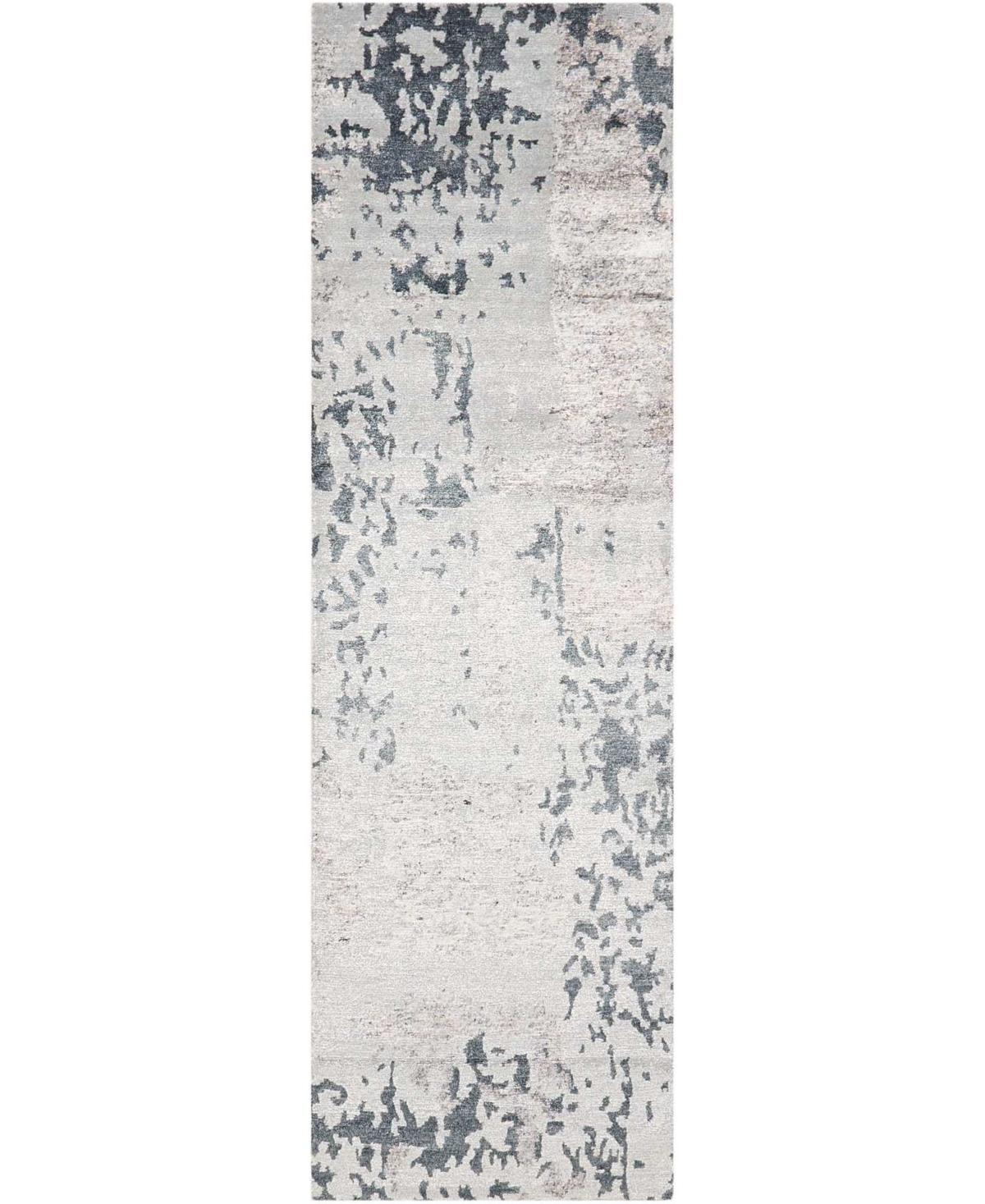 Nourison Home Silk Shadows SHA16 Silver 2'3in x 8' Runner Rug - Silver