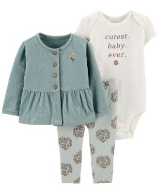 Carter's - Baby Girl 3-Piece Little Cardigan Set