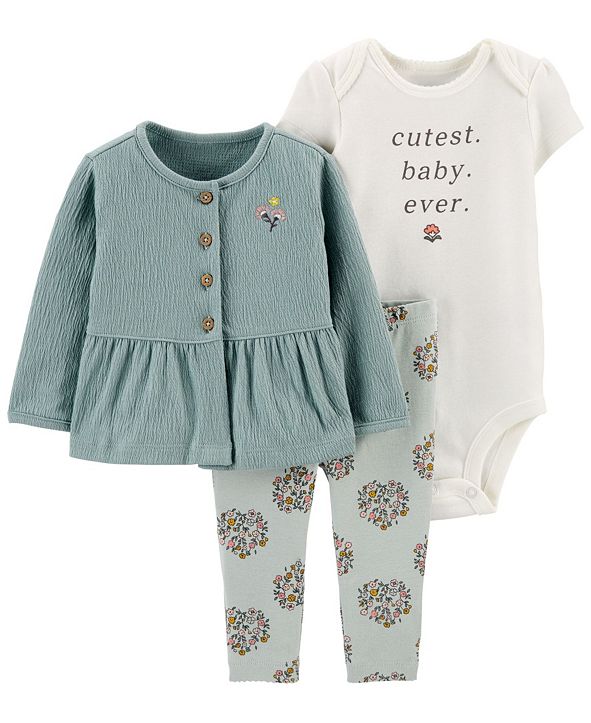 Carter's Baby Girl 3Piece Little Cardigan Set & Reviews Sets