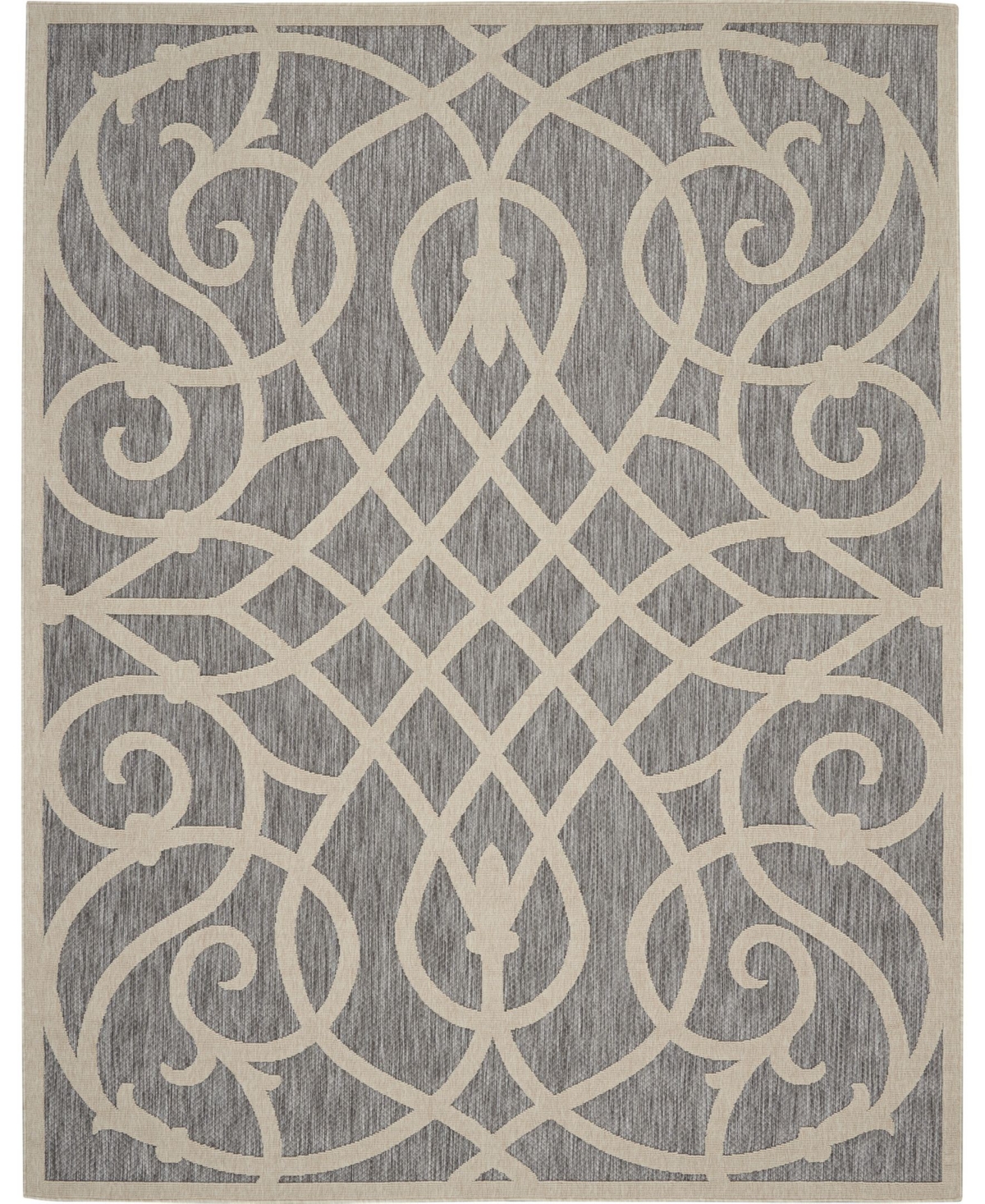 Nourison Home Cozumel CZM04 Gray 8'10in x 11'10in Outdoor Area Rug - Gray