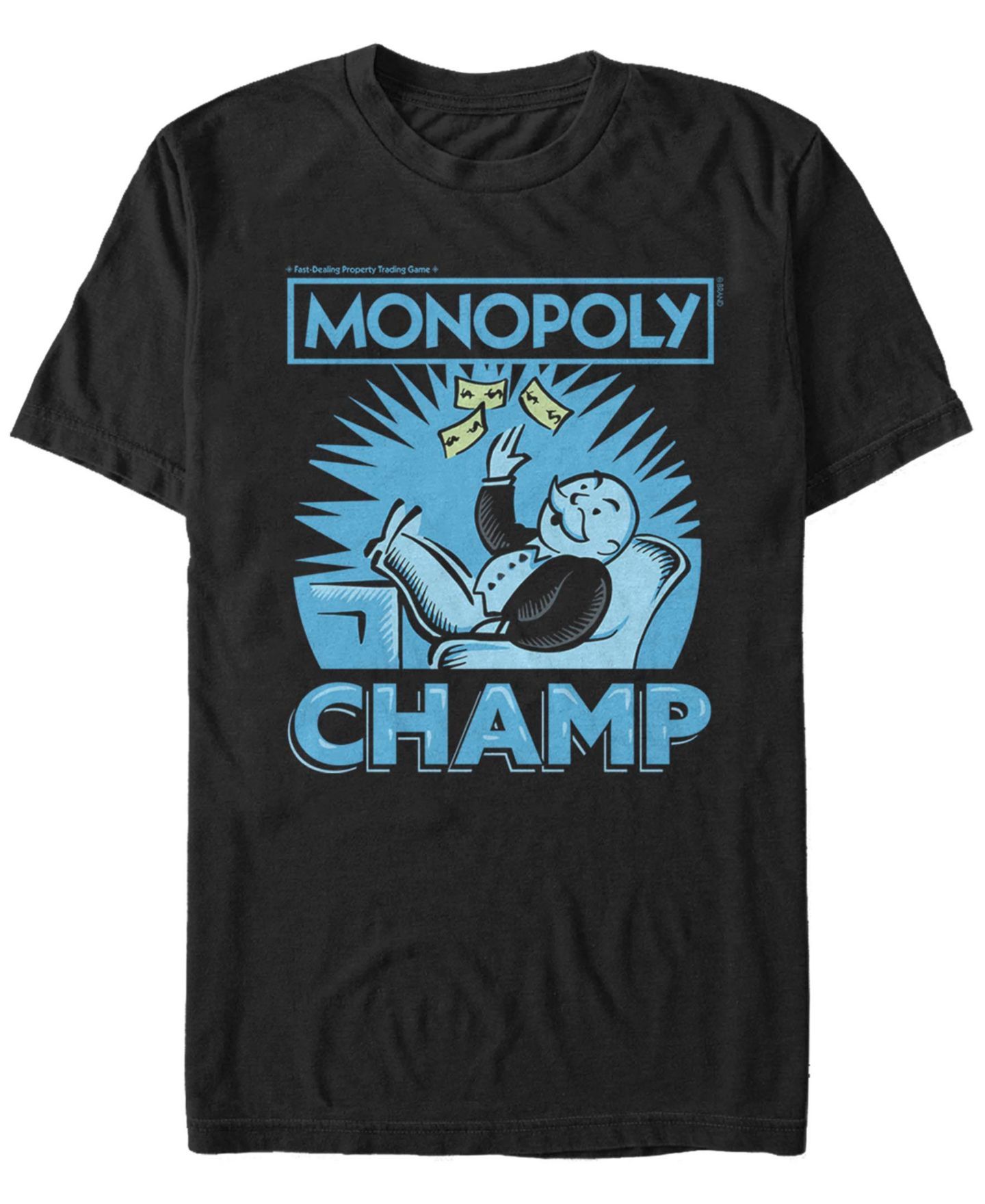 Мужская футболка Fifth Sun Monopoly Champ Money Toss Short Sleeve, цвет: Чёрный — фото 1