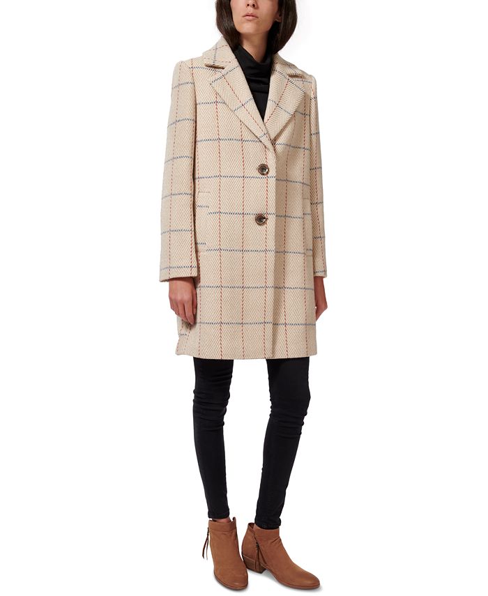 Sam Edelman Plaid Single-Breasted Walker Coat, Created for Macy's - Macy's