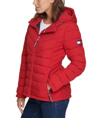 tommy hilfiger stretch packable puffer coat