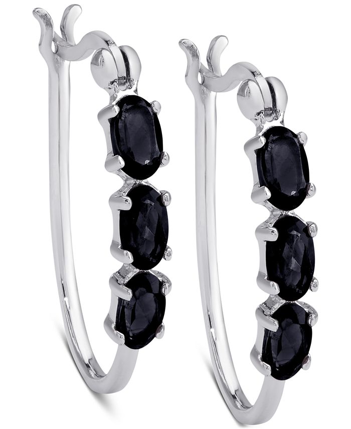 macy's black sapphire earrings