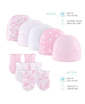 Baby Girls Newborn Layette Gift Set for Girls, Shower Gift Essentials, Pink, White