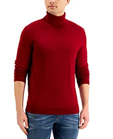 Men's Merino Wool Blend Turtleneck Sweater, Created for Macy's 