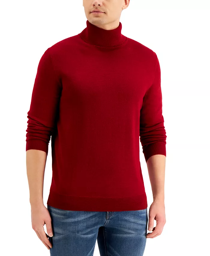 Men's Merino Wool Blend Turtleneck Sweater