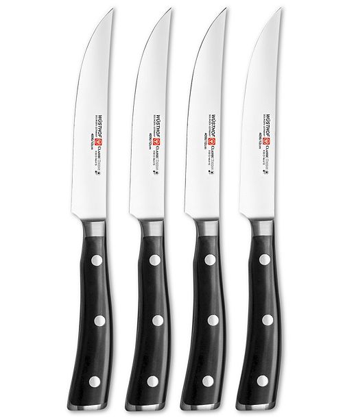 Wüsthof Classic Ikon Steak Knives, 4 Piece Set & Reviews Cutlery