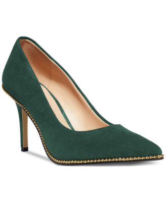 green ladies pumps