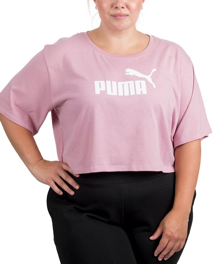 Puma Plus Size Cropped Logo & - - Plus Sizes - Macy's