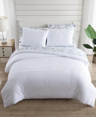 tommy bahama textured waffle comforter set