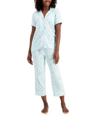 Charter Club Printed Capri Pants Pajama Set, Created for Macy's - Macy's