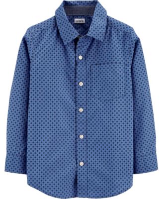 Carter's - Boys Poplin Button-Front Shirt